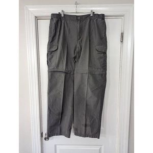 Columbia Convertible Pants men's size Large gray 32' inseam shorts zip off